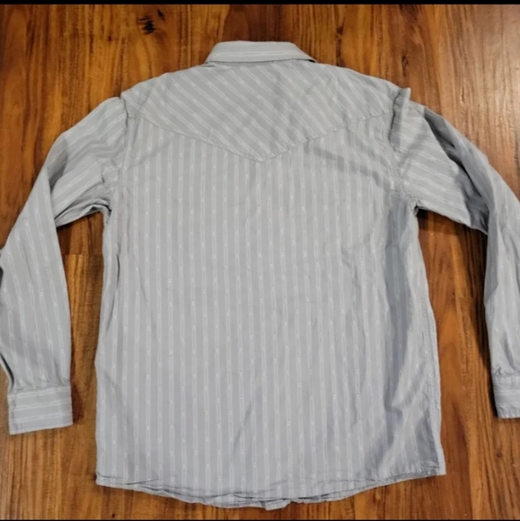 Cody James Men's Gray Rebel Striped Long Sleeve Western Shirt - Picture 8 of 9